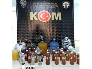 Alanya’da polisten sahte alkol operasyonu