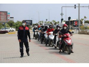 Alanya’da kuryelere ve motosiklet sürücülerine eğitim