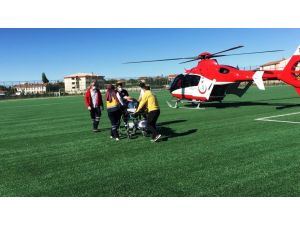 Kalp Krizi Geçiren Hastaya Hava Ambulansı