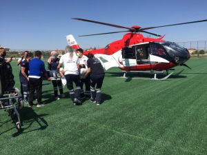 Kalp Krizi Geçiren Kişiye Hava Ambulansı