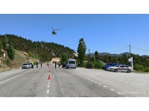 Denizli’de Sürücüler Havadan Denetlendi