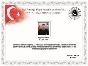 Msb:"pençe Yıldırım Harekâtı Kapsamında 23 Mayıs 2021 Tarihinde İcra Edilen Havadan İkmal Faaliyetinde Bir Kahraman Silah Arkadaşımız Helikopterden İnişi Esnasında Yaralanmış, Derhal Hastaneye Sevk Edilmiş, Yapılan Tüm