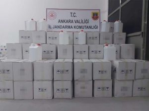 Başkent’te Sağlık Bakanlığı Onayı Olmayan 2 Bin 500 Litre Dezenfektan Ele Geçirildi