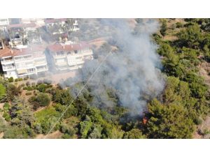 Alanya Kalesi’ndeki orman yangını korkuttu