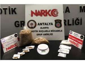 Alanya’da uyuşturucu operasyonu: 1 kilo 29 gram bonzai ele geçirildi