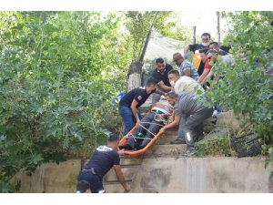Dere yatağına düşen kişiyi kurtarma seferberliği
