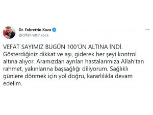 Bakan Koca: "Vefat Sayımız Bugün 100’ün Altına İndi"