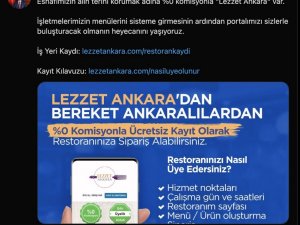 Ankara Büyükşehir’den Esnafa Sıfır Komisyonlu “Lezzet Ankara” Uygulaması