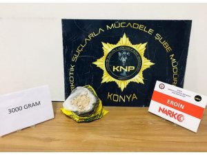 Konya’da 3 Kilo 265 Gram Eroin Ele Geçirildi