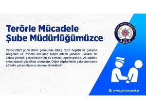Deaş Terör Örgütüne Yönelik Eş Zamanlı Operasyon: 26 Gözaltı