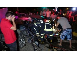 Kamyonete arkadan çarpan alkollü sürücü ölümden döndü
