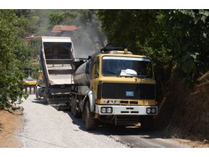 Alanya’da Orhan- Karamanlar yolu asfaltlanıyor