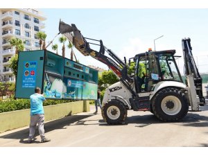 Alanya’da mobil atık getirme merkezlerinin kurulumu devam ediyor