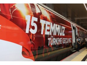 15 Temmuz Görseli Giydirilen Yüksek Hızlı Tren İ̇stanbul’a Uğurlandı