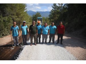 Alanya’da yol yapım çalışmaları