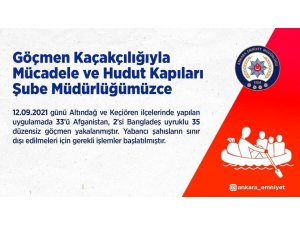 Başkentte 35 düzensiz göçmen yakalandı