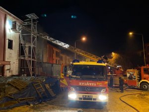 Çubuk’ta  bir iş yerinde yangın