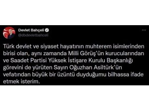 MHP lideri Bahçeli: “Milli Görüş’ün kurucularından Oğuzhan Asiltürk’e Allah’tan rahmetler niyaz ediyorum”