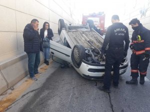 Ankara’da trafik kazası: 1 yaralı