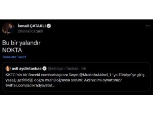 Sözcü Çataklı’dan ’Kıbrıslı 42 yazara Türkiye’ye giriş yasağı getirldi’ ifadesine sert cevap: “Bu bir yalandır, nokta”