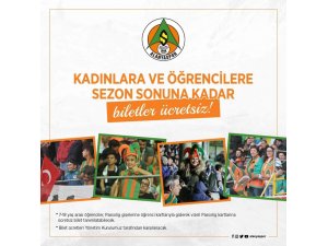 Alanyaspor maçları sezon sonuna kadar kadın ve çocuklara ücretsiz