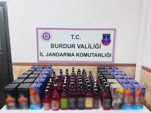 Burdur jandarmadan kaçak içki operasyonu