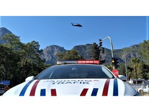 Antalya’da helikopterli trafik denetiminde ceza yağdı