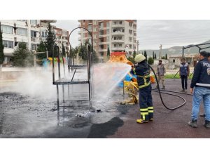 Çocuk Oyun Alanında Korkutan Yangın