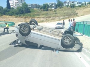 Kontrolden Çıkan Otomobil Takla Attı: 1 Yaralı