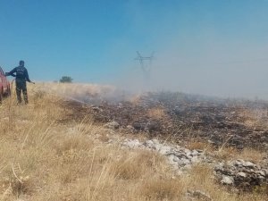 Akçadağ’da Bin Dönümlük Alanda Ot Yangını