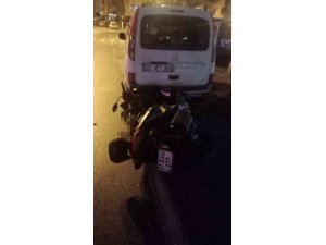 Alkollü motosiklet sürücüsü trafik kazasında ağır yaralandı