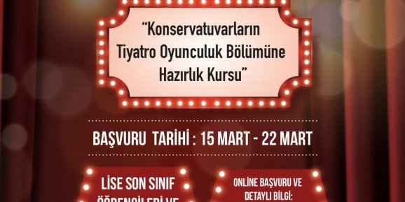 Konyaaltı Belediyesi Tiyatro Akademisi,  Konservatuvar Hazırlık Kursları Başlıyor!