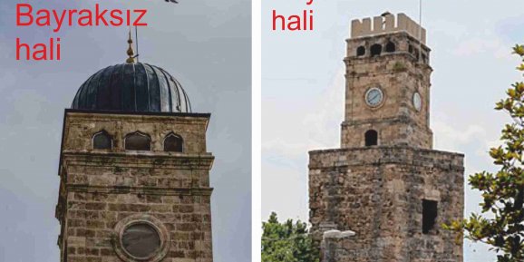 Antalya Saat Kulesi bayrak bekliyor