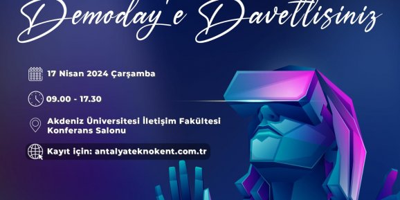 Antalya Teknokent, Yapay Zeka ve Oyun Teknolojileri Demoday programına ev sahipliği yapacak