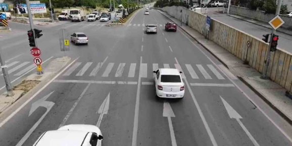 Alanya’da jandarmadan dron destekli trafik uygulaması