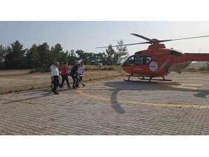 Ambulans helikopter 14 yaşındaki çocuk için havalandı