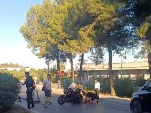 Scooter ile motosiklet çarpıştı, sürücüler yaralandı