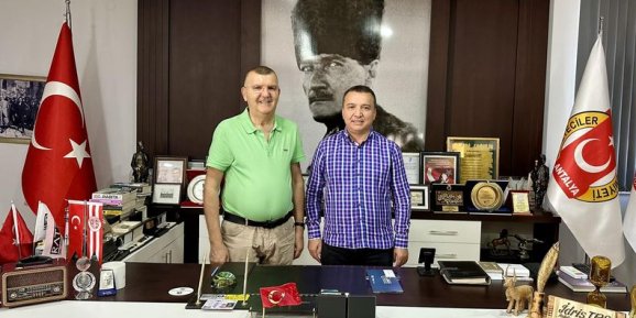 Gazetemiz Sahibi Orhan Tolunay’dan AGC Başkanı İdris Taş’a Ziyaret