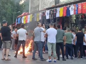 Alanya’da marka avukatları ile esnaf arasında arbede