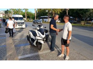 Motosikletleri karıştırıp başka motora binip gitti, polisin araması ile motosikleti geri getirdi