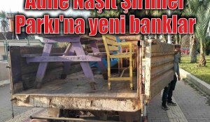 Adile Naşit Şirinler Parkı’na yeni banklar