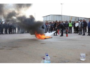 Kepez’de belediye personeline yangın eğitimi verildi