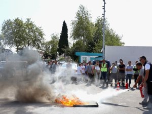 Kepez'de yangın eğitimi