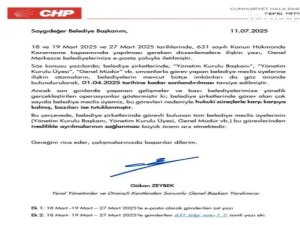 CHP'li belediyelere ivedi talimat