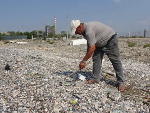 Mersin sahillerinde endişelendiren görüntü