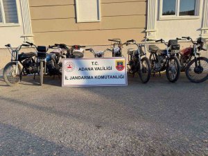 ADANA’DA 8 MOTOSİKLET ELE GEÇİRİLDİ 6 ŞÜPHELİ YAKALANDI