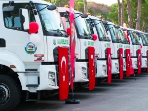 SERİK BELEDİYESİ'NE 10 YENİ ÇÖP KAMYONU