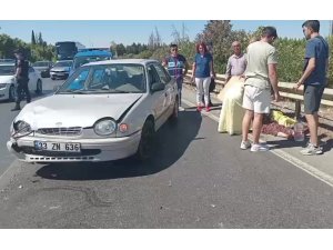 MANAVGAT’TA MOTOSİKLET İLE OTOMOBİL ÇARPIŞTI: 2 YARALI