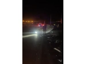 MERMER BLOKLARA ÇARPAN OTOMOBİLİN SÜRÜCÜSÜ YARALANDI