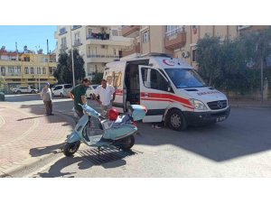 KAZADA YARALANAN MOTOSİKLETLİ İLK YARDIM SONRASI HASTANEYE GİTMEK İSTEMEDİ